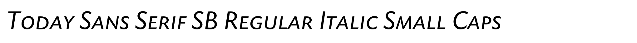 Today Sans Serif SB Regular Italic Small Caps image